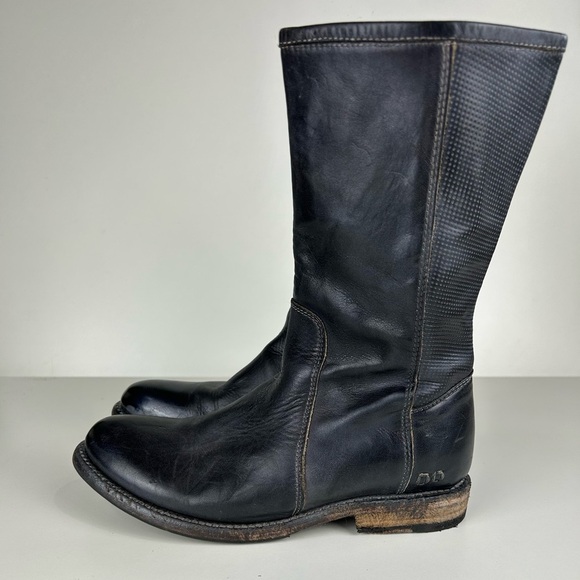 BED STU ANNETTE MOTO COMBAT DISTRESSED MID CALF LEATHER BOOTS SIZE 7 - Picture 2 of 10